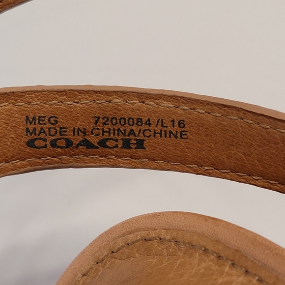 Coach Meg Leather Open Toe Ankle Strap Sandals - Picture 6 of 16